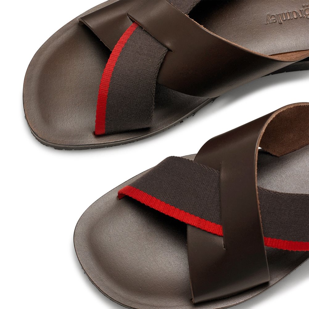 Pánské Sandály Skluzavky Russell & Bromley Fab Slip-on Tmavě Hnědé | CZ-32809Z
