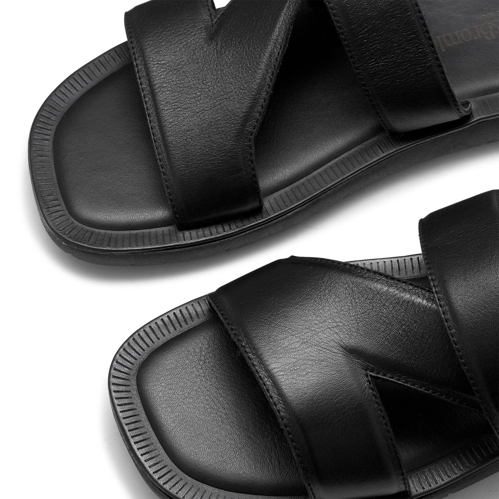 Pánské Sandály Skluzavky Russell & Bromley Zeus Černé | CZ-56098F