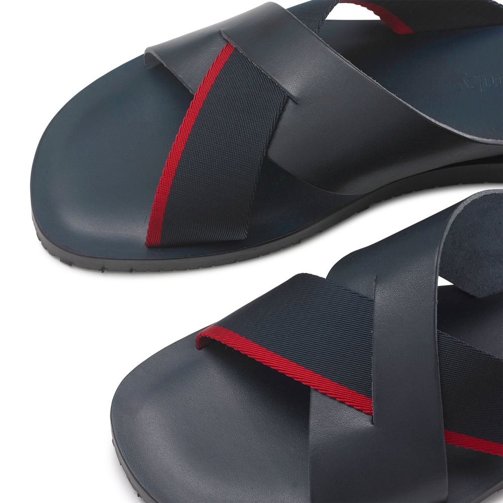 Pánské Sandály Skluzavky Russell & Bromley Fab Slip-on Tmavě Blankyt | CZ-75318U