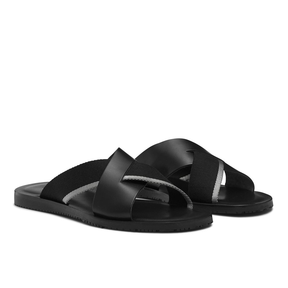 Pánské Sandály Skluzavky Russell & Bromley Fab Slip-on Černé | CZ-83972F