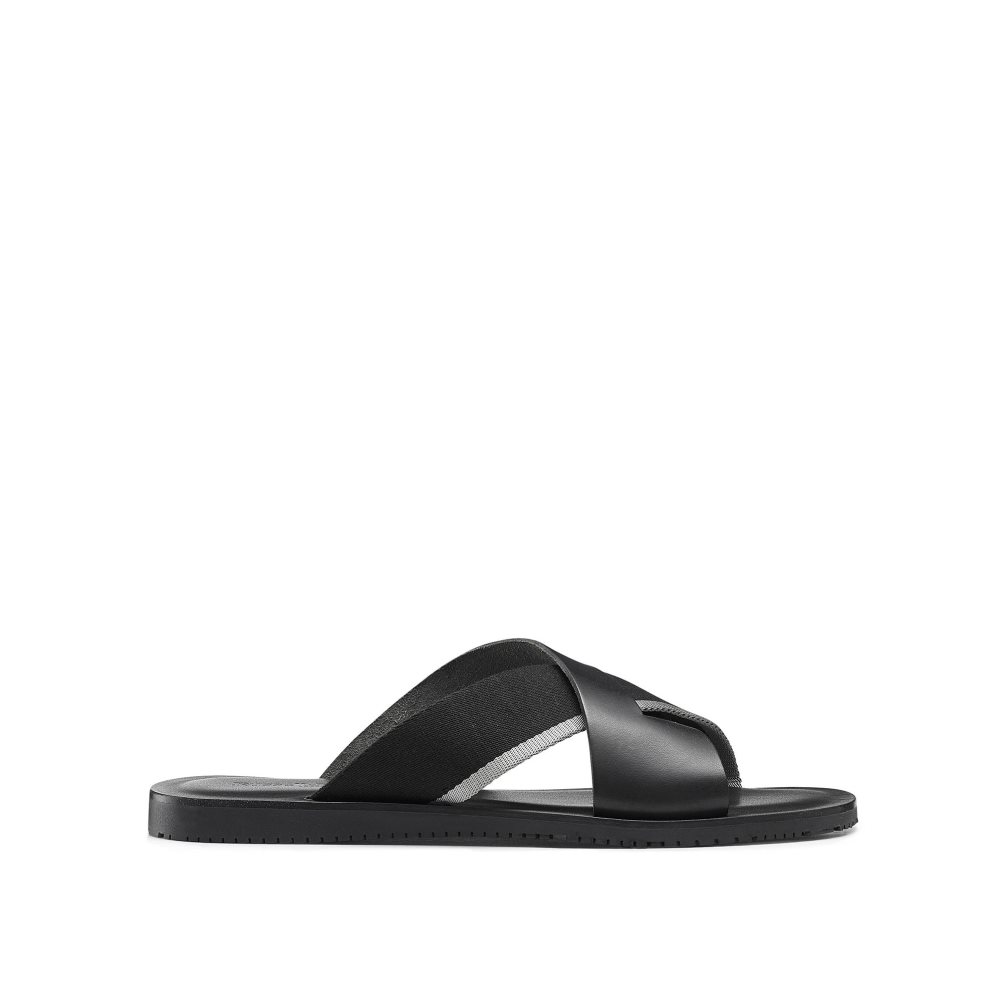 Pánské Sandály Skluzavky Russell & Bromley Fab Slip-on Černé | CZ-83972F
