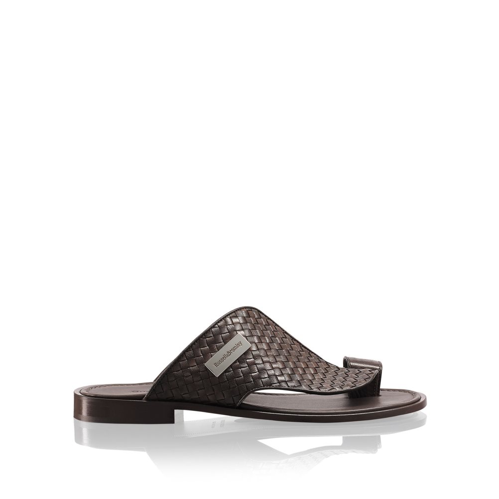 Pánské Sandály Toe-Post Russell & Bromley Arabian Čokolády | CZ-59071X