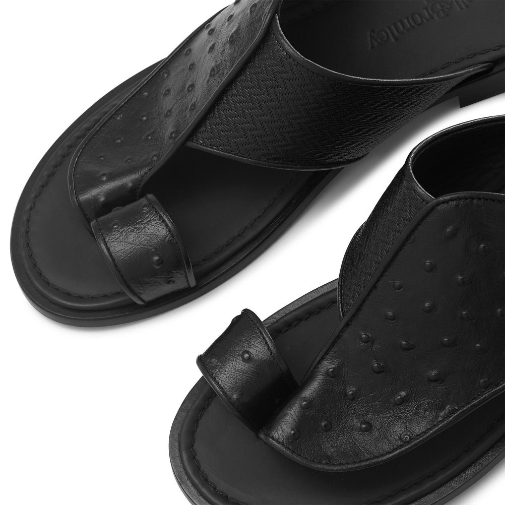 Pánské Sandály Toe-Post Russell & Bromley Arabian Černé | CZ-79082H
