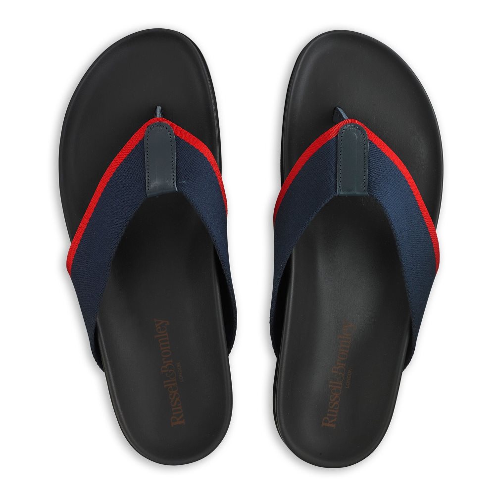 Pánské Sandály Toe-Post Russell & Bromley Fab Tmavě Blankyt | CZ-84963T