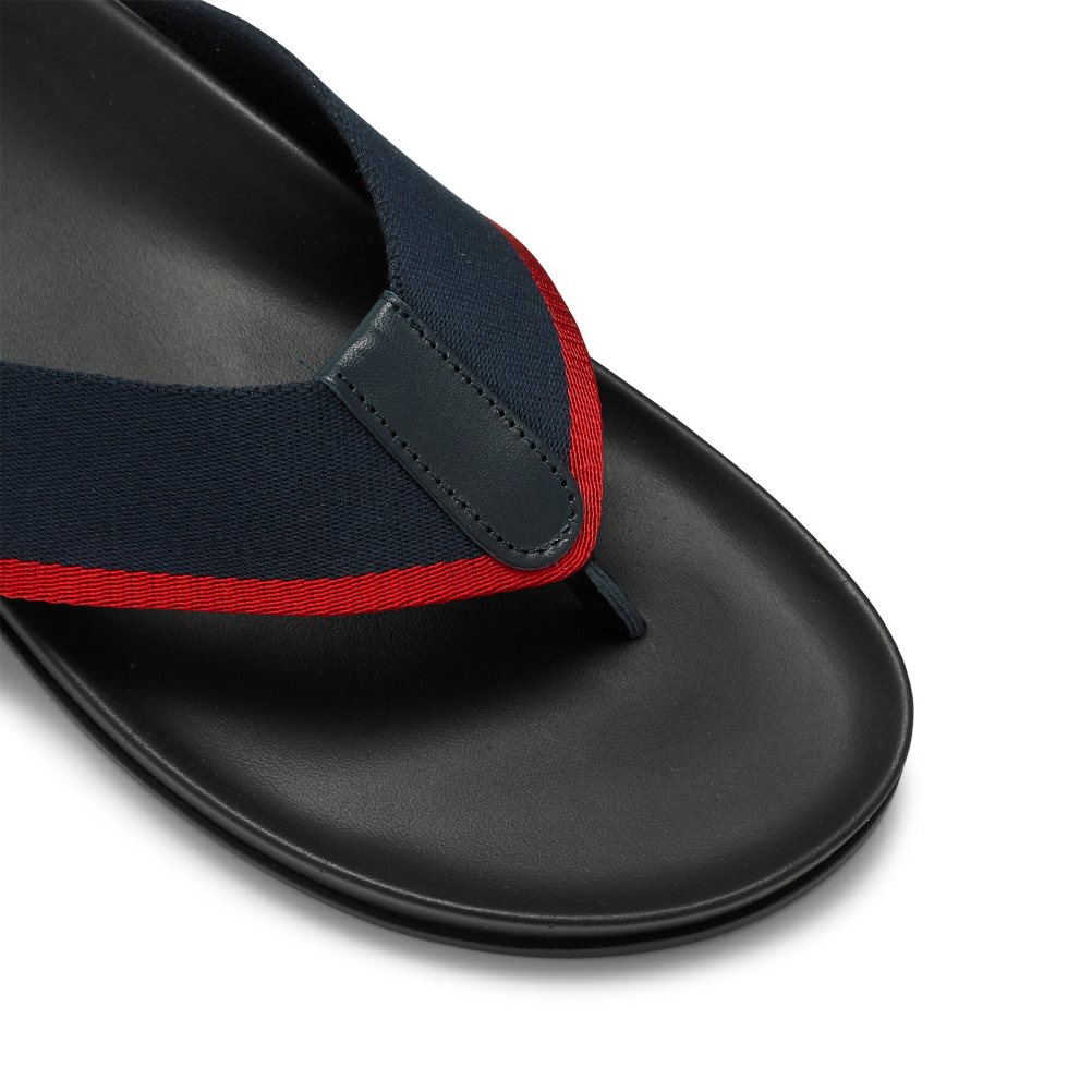 Pánské Sandály Toe-Post Russell & Bromley Fab Tmavě Blankyt | CZ-84963T