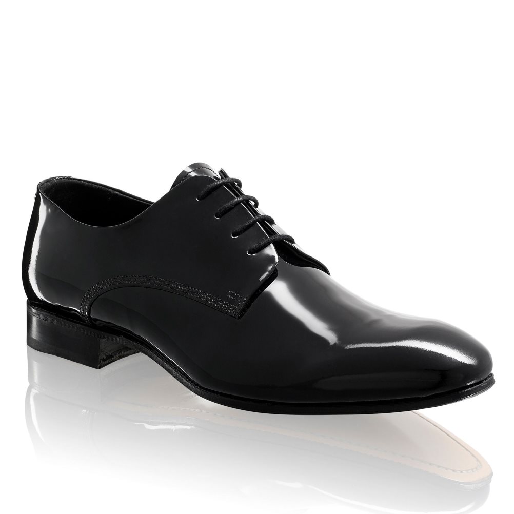 Pánské Společenské Boty Russell & Bromley Sinatra Lakovaná Derby Krajkové-up Černé | CZ-08291T