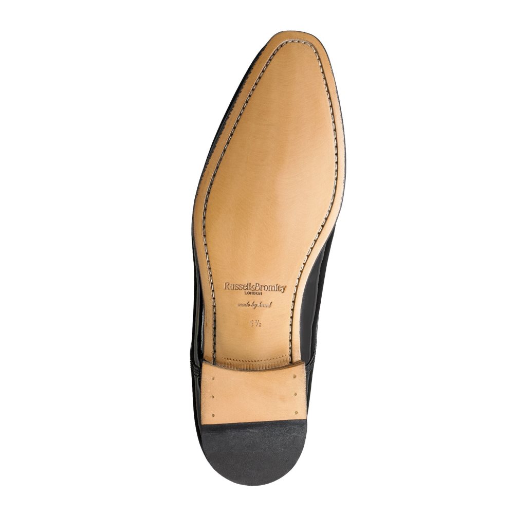 Pánské Společenské Boty Russell & Bromley Sinatra Lakovaná Derby Krajkové-up Černé | CZ-08291T