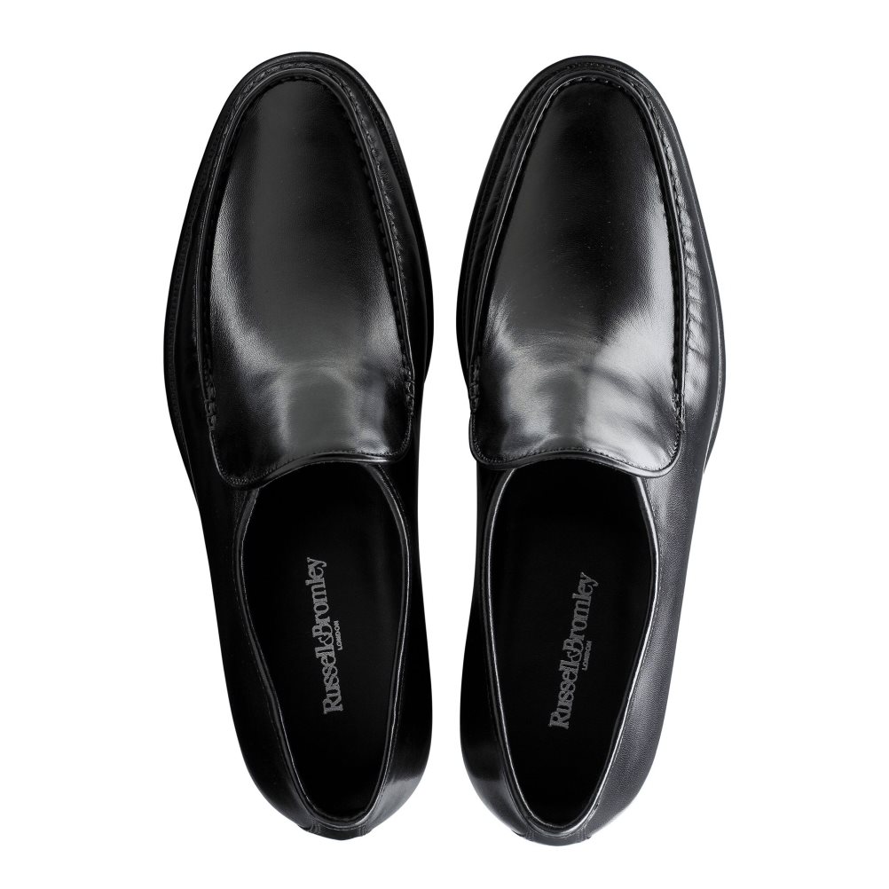Pánské Společenské Boty Russell & Bromley Elba Plain Vamp Černé | CZ-39567C
