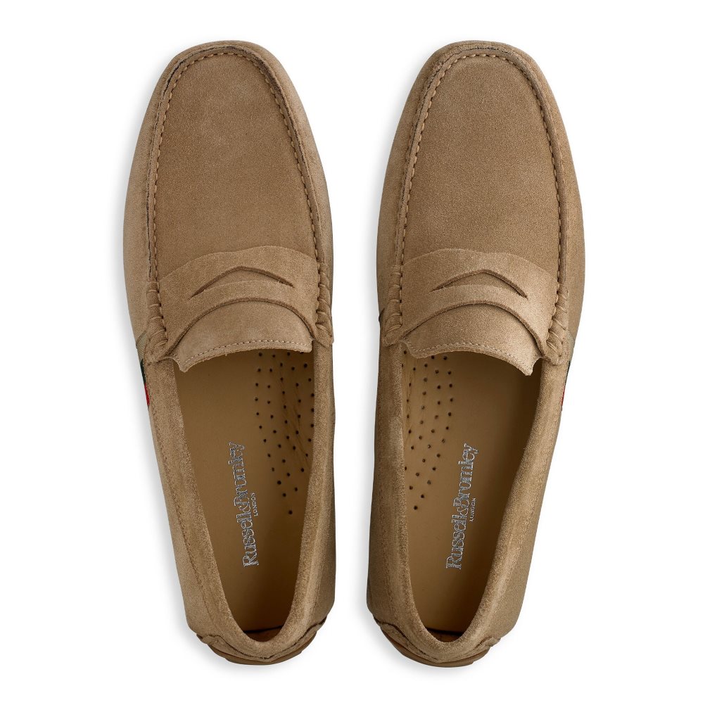 Pánské Společenské Boty Russell & Bromley Soft Wear Driving Hnědé | CZ-42609J