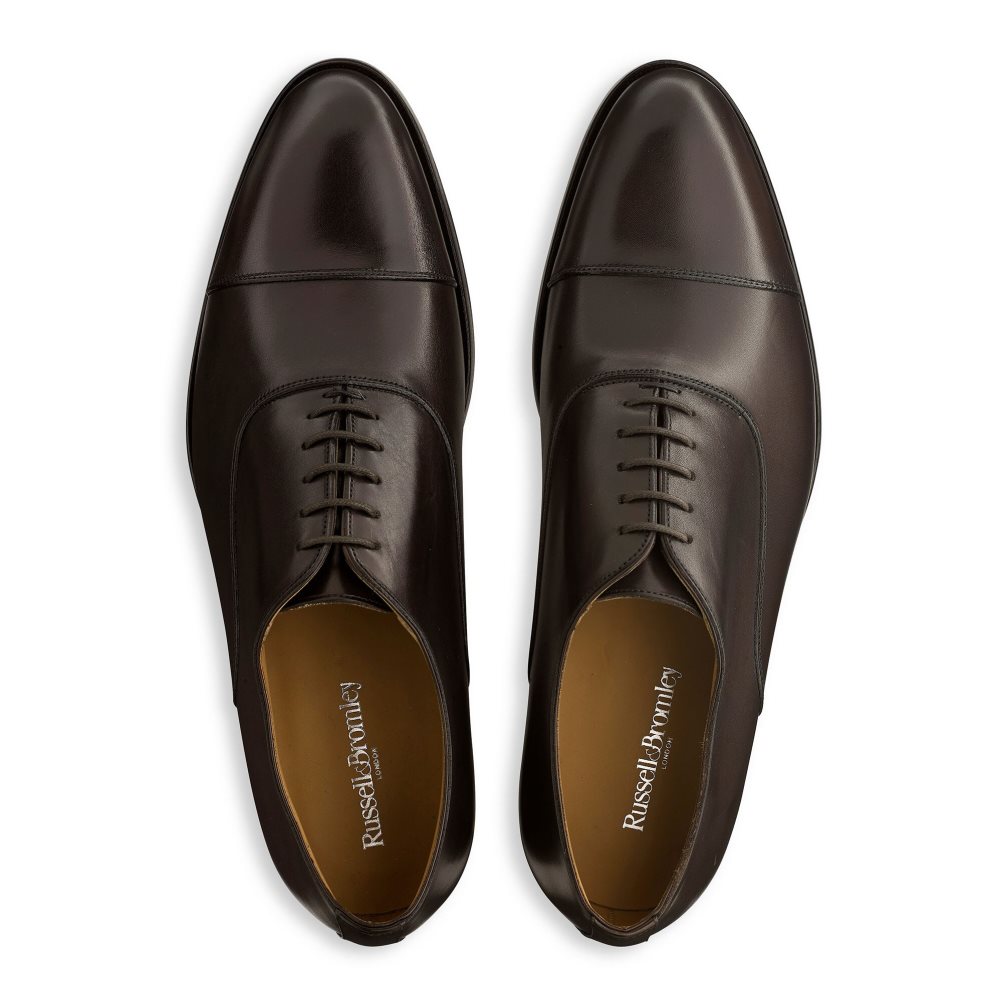 Pánské Společenské Boty Russell & Bromley Cumulus Špicí-cap Oxford Čokolády | CZ-90576T