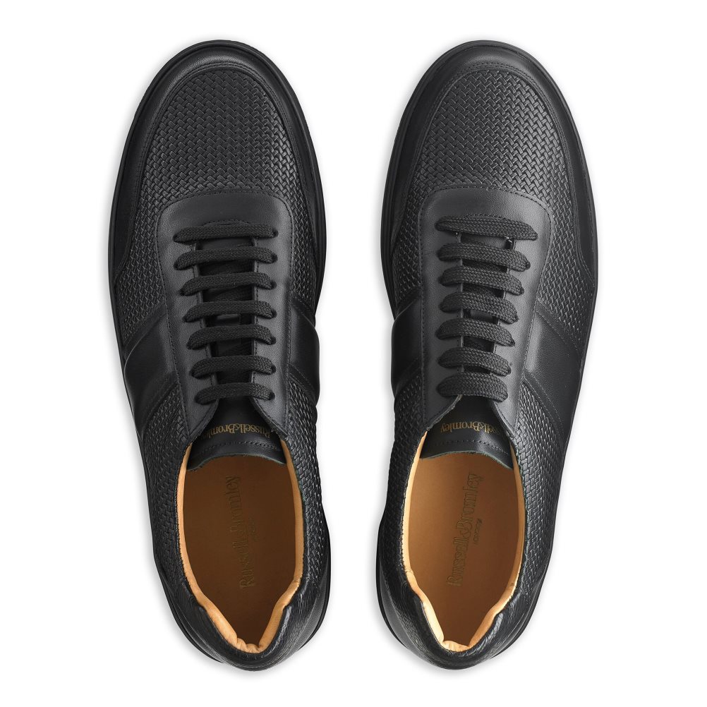 Pánské Tenisky Russell & Bromley Bowery Oxford Krajkové Černé | CZ-50967X