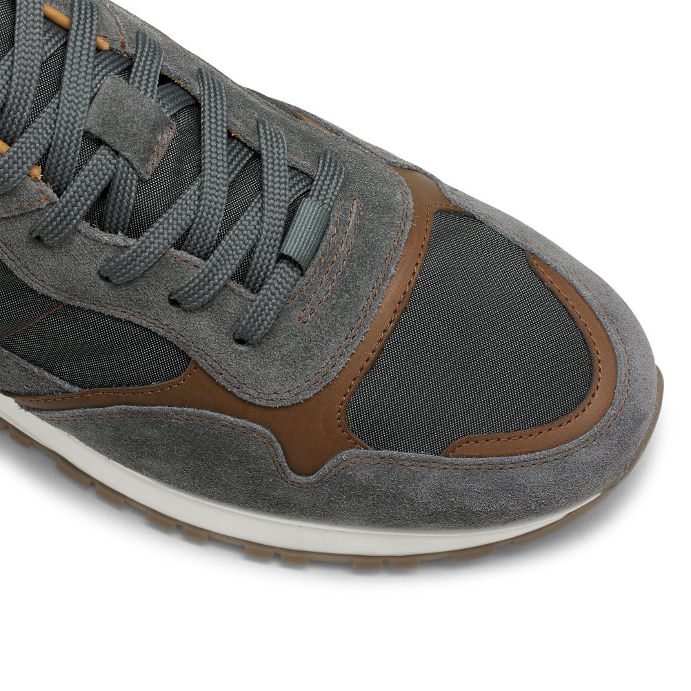 Pánské Tenisky Russell & Bromley Rannoch Oxford Krajkové Runner Šedé | CZ-79482F
