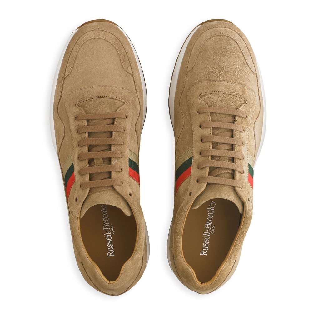 Pánské Tenisky Russell & Bromley Run Time Krajkové-up Světle Hnědé | CZ-56849L