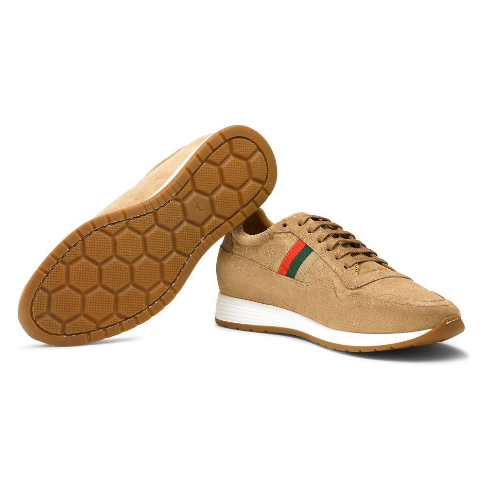 Pánské Tenisky Russell & Bromley Run Time Krajkové-up Světle Hnědé | CZ-56849L