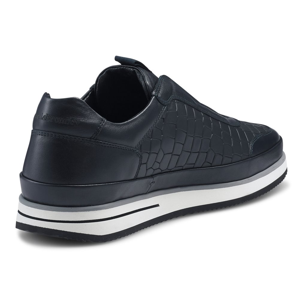 Pánské Tenisky Russell & Bromley San Giusto Oxford Laceless Tmavě Blankyt | CZ-48075N