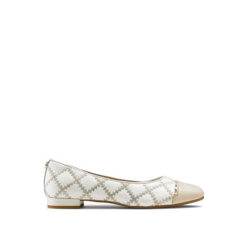 Dámské Baleríny Russell & Bromley Boulevard2 Bílé Béžový | CZ-85402D