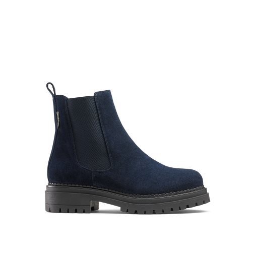Dámské Chelsea Boty Russell & Bromley Company Combat Tmavě Blankyt | CZ-12956Q