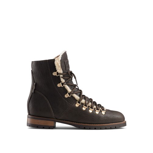 Dámské Kotníkové Boty Russell & Bromley Bear Warm Podšité Krajkové Up Tmavě Hnědé | CZ-34528W