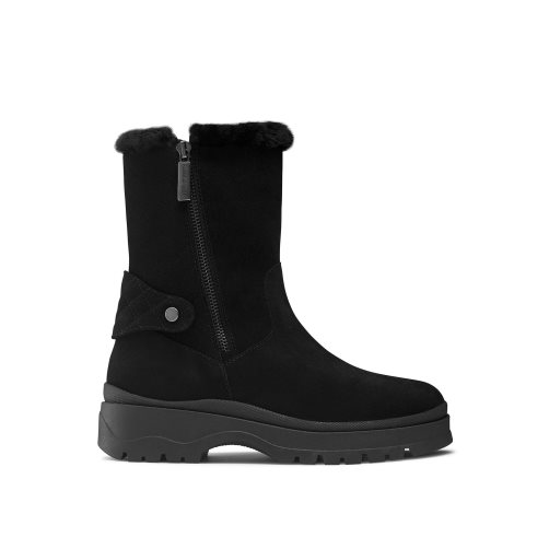 Dámské Kotníkové Boty Russell & Bromley Arctic Shearling Podšité Stomper Černé | CZ-89723Z
