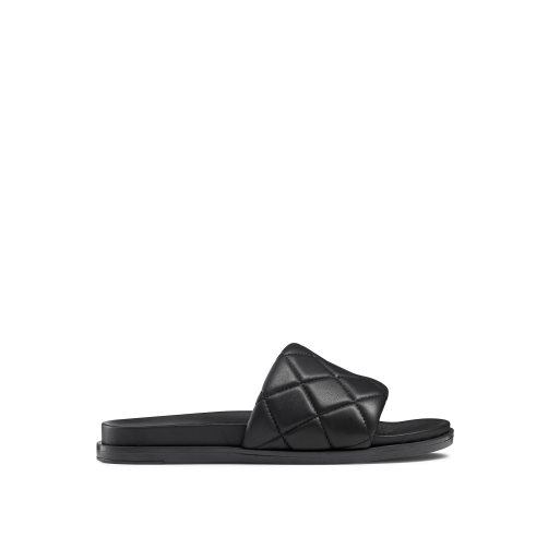 Dámské Pantofle Russell & Bromley Quilted Černé | CZ-27580C