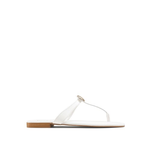Dámské Ploché Sandály Russell & Bromley Lauretta Disc Trim Špicí Bílé | CZ-01683L