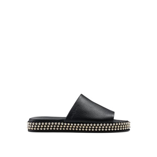 Dámské Ploché Sandály Russell & Bromley Moneypot Černé | CZ-07431P