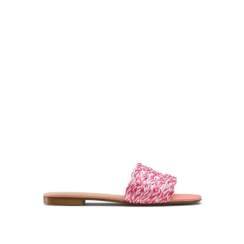 Dámské Ploché Sandály Russell & Bromley Kiss You Raffia Růžové | CZ-65329T
