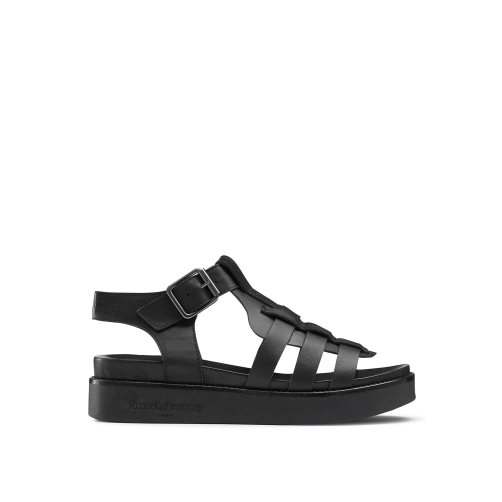 Dámské Ploché Sandály Russell & Bromley Portland Fisherman Černé | CZ-79124I