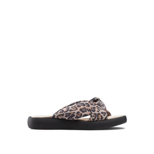 Dámské Ploché Sandály Russell & Bromley Dallas Knot Leopard | CZ-81359I