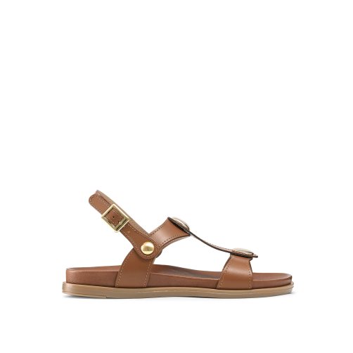 Dámské Ploché Sandály Russell & Bromley Laura Disc Footbed Hnědé | CZ-97142V