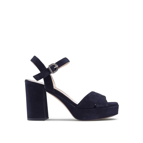 Dámské Sandály na Podpatku Russell & Bromley Topform Platformy Tmavě Blankyt | CZ-27930N