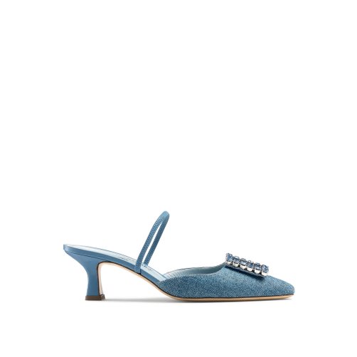 Dámské Sandály na Podpatku Russell & Bromley Fairytale Slingback Gem Kitten Tmavě Blankyt | CZ-42361K