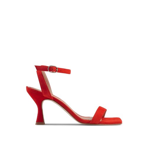 Dámské Sandály na Podpatku Russell & Bromley Negroni Two Part Červené | CZ-53846X
