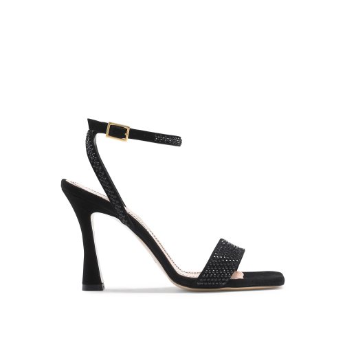 Dámské Sandály na Podpatku Russell & Bromley Cosmo+ Páskové Černé | CZ-57098A