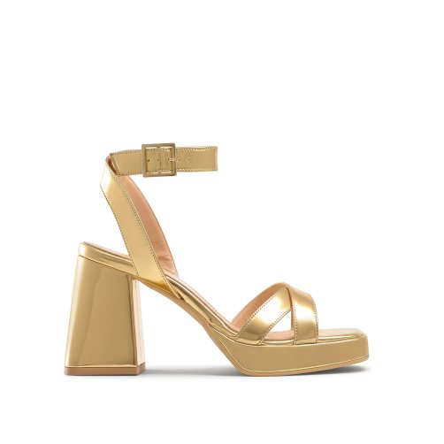 Dámské Sandály na Podpatku Russell & Bromley Groovybaby Platformy Zlaté | CZ-87930D