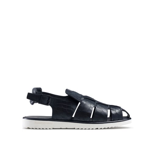 Pánské Sandály Russell & Bromley San Cono Přezkou Closed Špicí Tmavě Blankyt | CZ-28016D